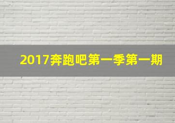 2017奔跑吧第一季第一期