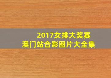 2017女排大奖赛澳门站合影图片大全集