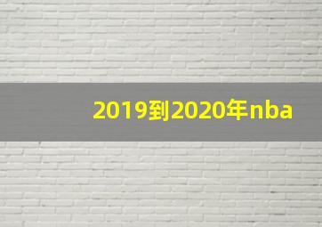 2019到2020年nba