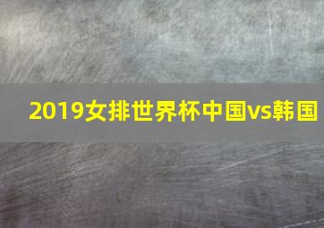 2019女排世界杯中国vs韩国