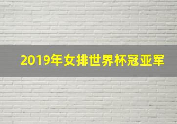 2019年女排世界杯冠亚军