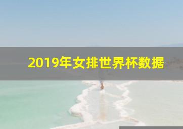 2019年女排世界杯数据