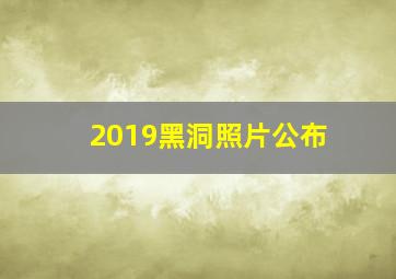 2019黑洞照片公布