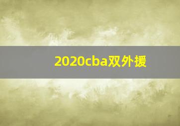 2020cba双外援