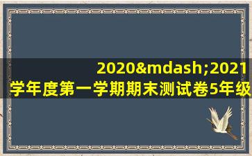 2020—2021学年度第一学期期末测试卷5年级