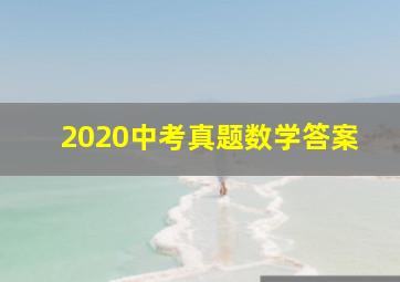 2020中考真题数学答案