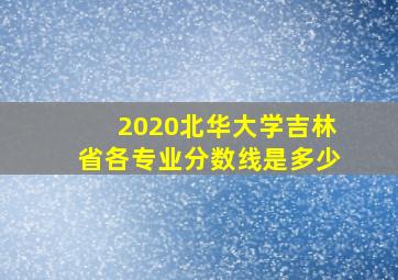 2020北华大学吉林省各专业分数线是多少