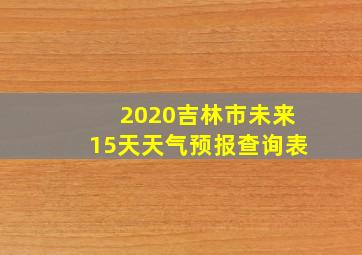 2020吉林市未来15天天气预报查询表