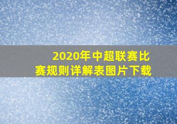 2020年中超联赛比赛规则详解表图片下载