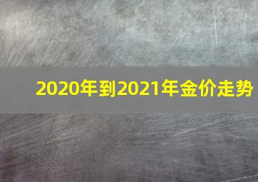 2020年到2021年金价走势