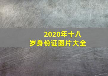 2020年十八岁身份证图片大全