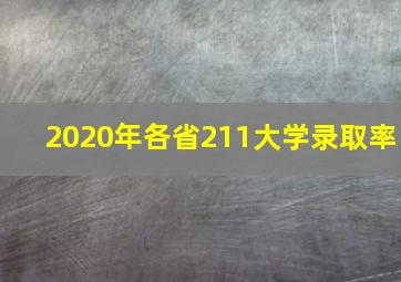 2020年各省211大学录取率