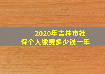 2020年吉林市社保个人缴费多少钱一年