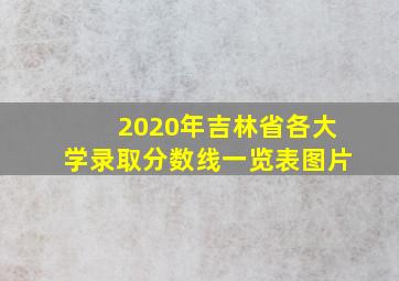 2020年吉林省各大学录取分数线一览表图片