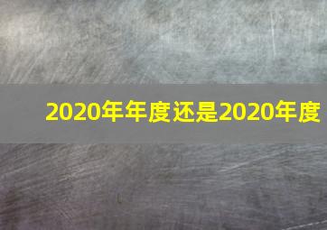 2020年年度还是2020年度