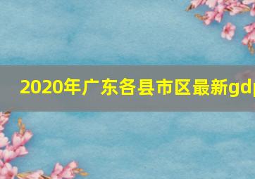 2020年广东各县市区最新gdp