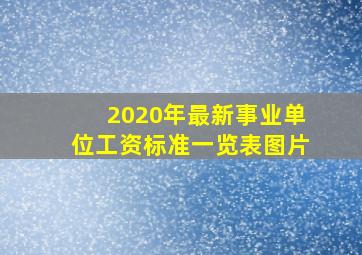 2020年最新事业单位工资标准一览表图片