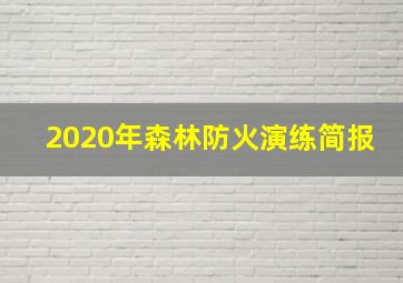 2020年森林防火演练简报