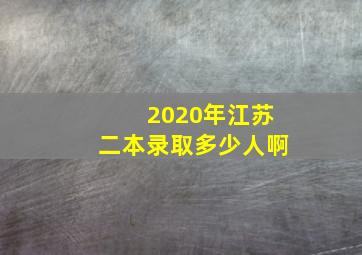 2020年江苏二本录取多少人啊