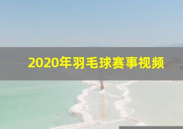 2020年羽毛球赛事视频