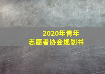 2020年青年志愿者协会规划书