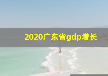 2020广东省gdp增长