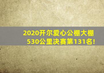 2020开尔爱心公棚大棚530公里决赛第131名!