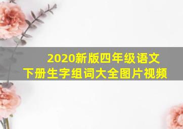 2020新版四年级语文下册生字组词大全图片视频