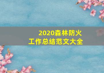 2020森林防火工作总结范文大全