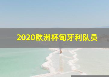 2020欧洲杯匈牙利队员