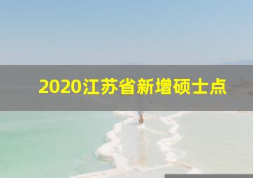 2020江苏省新增硕士点