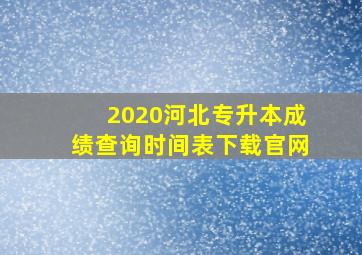 2020河北专升本成绩查询时间表下载官网