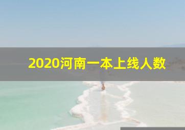 2020河南一本上线人数