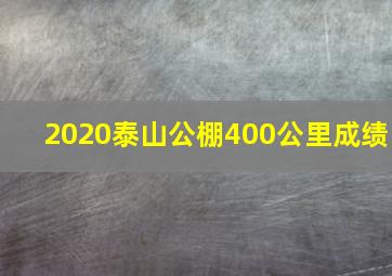 2020泰山公棚400公里成绩