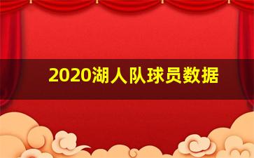 2020湖人队球员数据