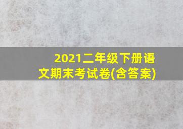 2021二年级下册语文期末考试卷(含答案)