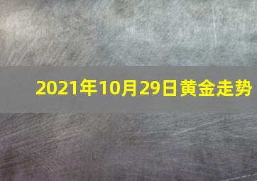 2021年10月29日黄金走势