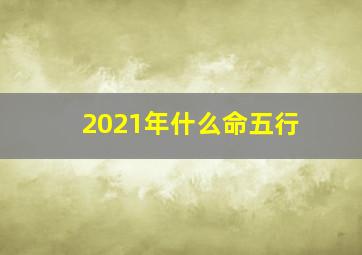 2021年什么命五行