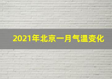 2021年北京一月气温变化