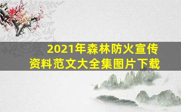 2021年森林防火宣传资料范文大全集图片下载