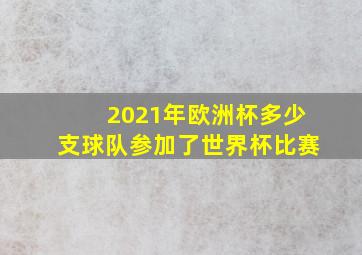 2021年欧洲杯多少支球队参加了世界杯比赛