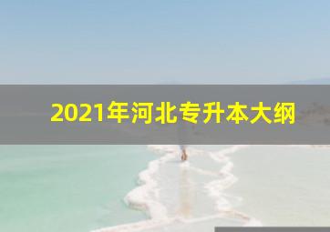 2021年河北专升本大纲