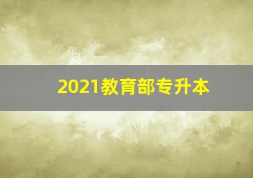 2021教育部专升本