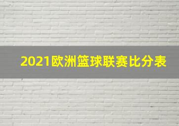 2021欧洲篮球联赛比分表