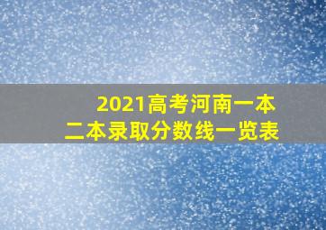 2021高考河南一本二本录取分数线一览表