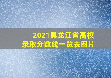 2021黑龙江省高校录取分数线一览表图片