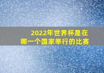 2022年世界杯是在哪一个国家举行的比赛