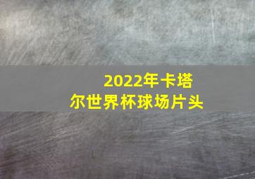 2022年卡塔尔世界杯球场片头