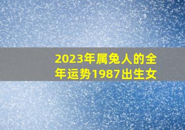 2023年属兔人的全年运势1987出生女