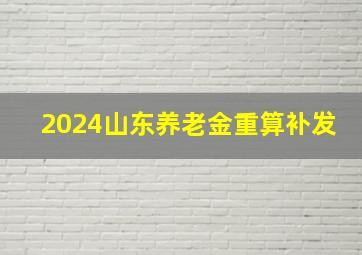 2024山东养老金重算补发